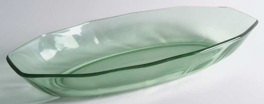Fairfax Green (line 2375) 11" Oval Celery by Fostoria-1