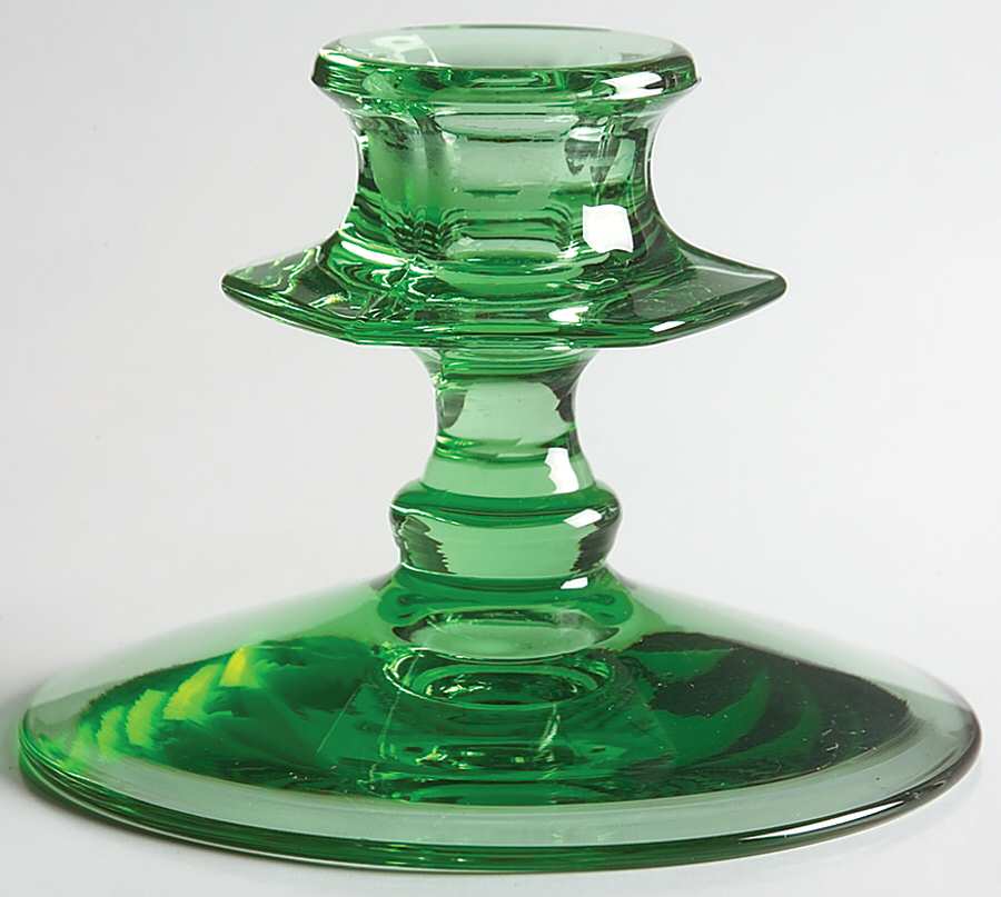 Fairfax Green (line 2375) 3" Single Light Candlestick by Fostoria-1