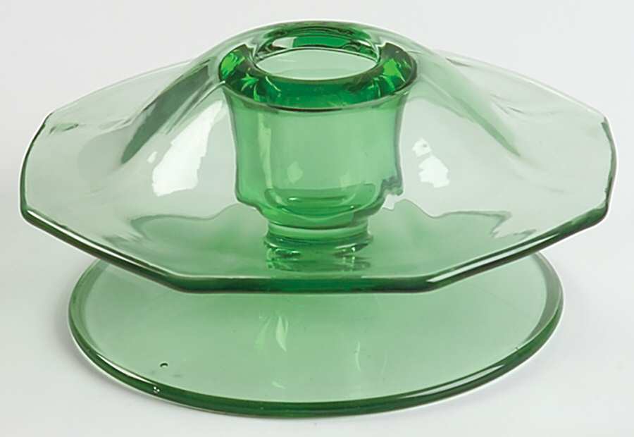Fairfax Green (line 2375) Mushroom Candlestick by Fostoria-1