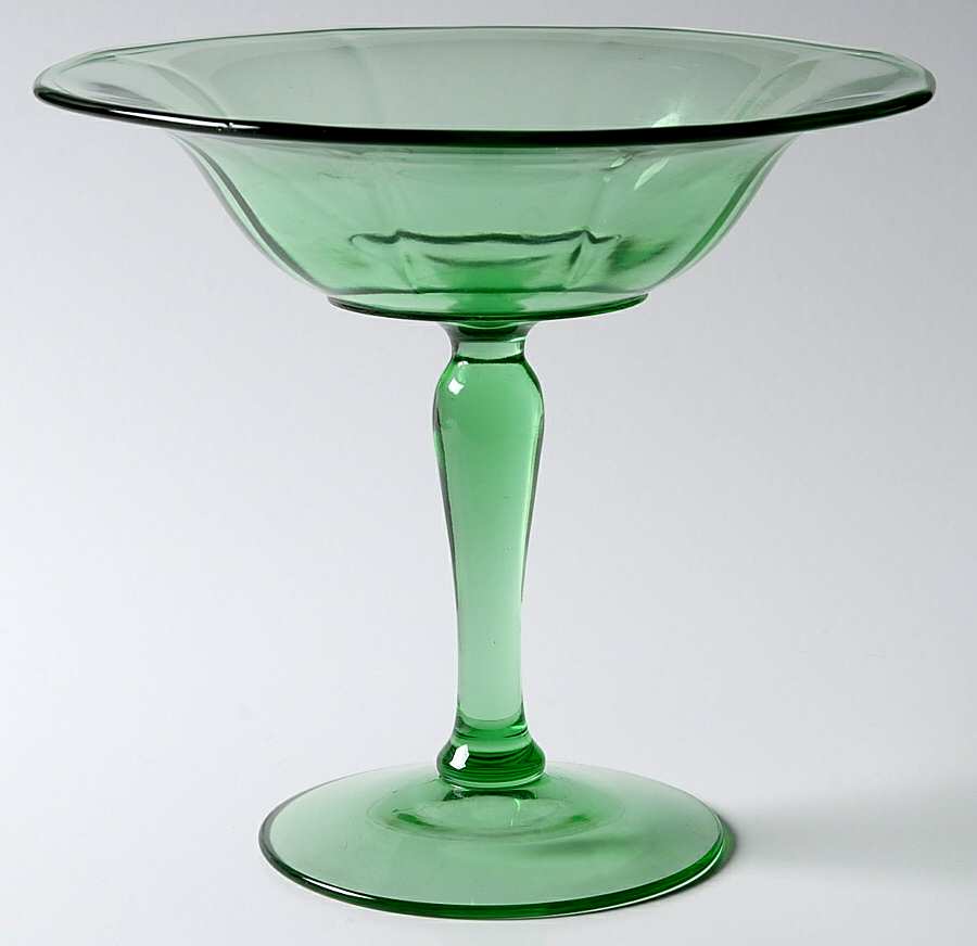 Fairfax Green (line 2375) Round Compote (Height X Width) by Fostoria-1