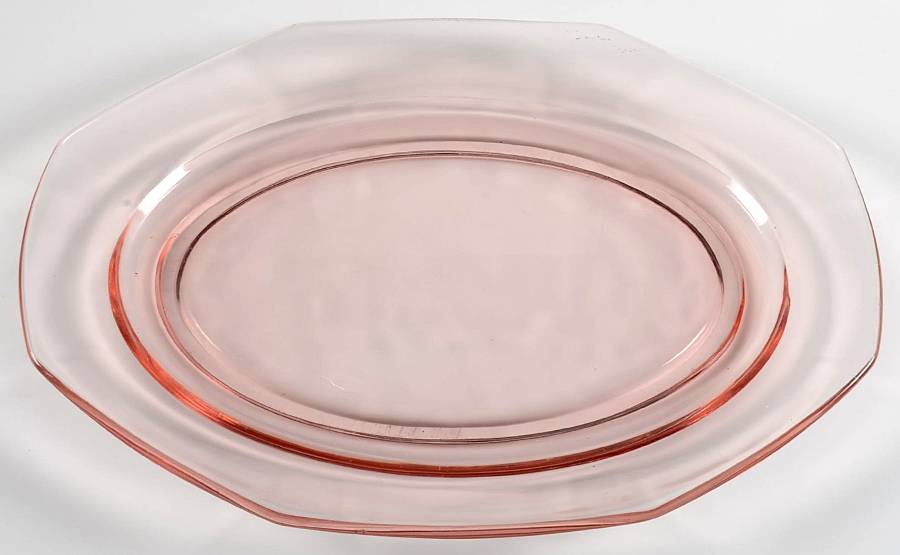 Fairfax Pink (Rose, Line 2375) 12" Oval Platter by Fostoria-1