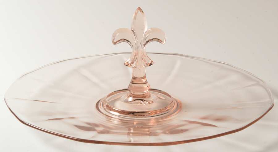 Fairfax Pink (Rose, Line 2375) Center Handle Tray by Fostoria-1