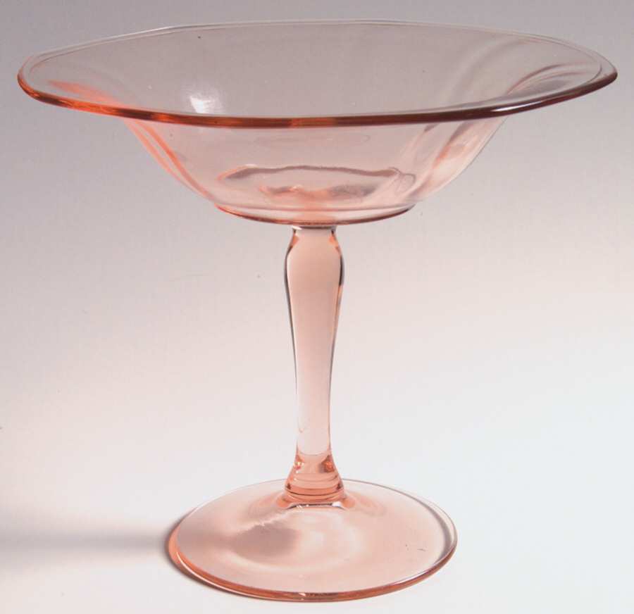 Fairfax Pink (Rose, Line 2375) Round Compote (Height X Width) by Fostoria-1