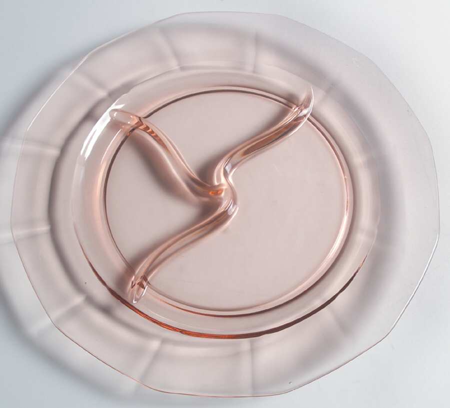 Fairfax Pink (Rose, Line 2375) Grill Plate by Fostoria-1