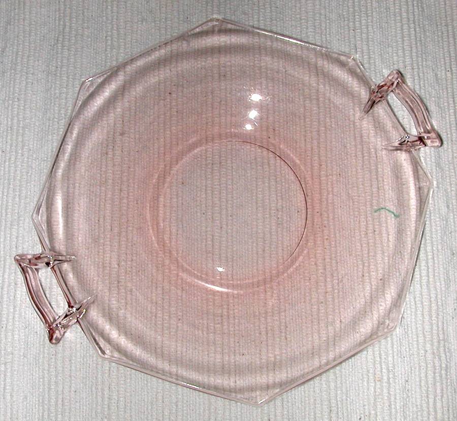 Fairfax Pink (Rose, Line 2375) Lemon Plate with Square Handle by Fostoria-1