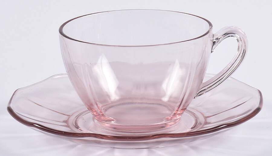 Fairfax Orchid (Purple, Line 2375)) Cup & Saucer Set by Fostoria-1