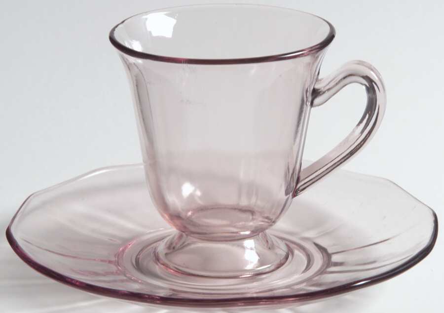 Fairfax Orchid (Purple, Line 2375)) Demitasse Cup & Saucer Set by Fostoria-1