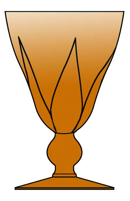 Fairmont Amber Water Goblet by Fostoria-1