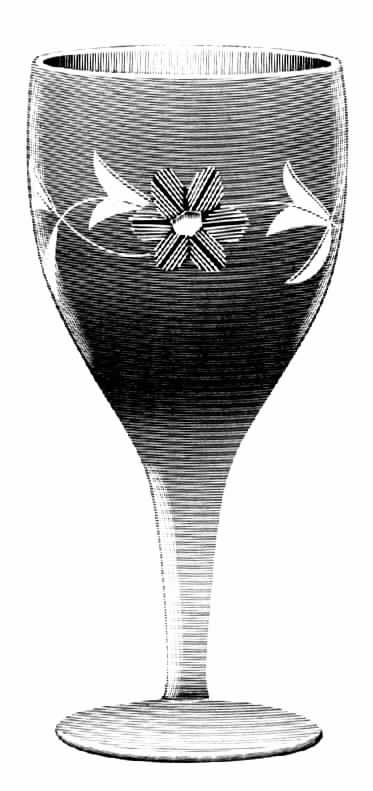 Fairfax (Stem #863, Cut Floral) Water Goblet by Fostoria-1