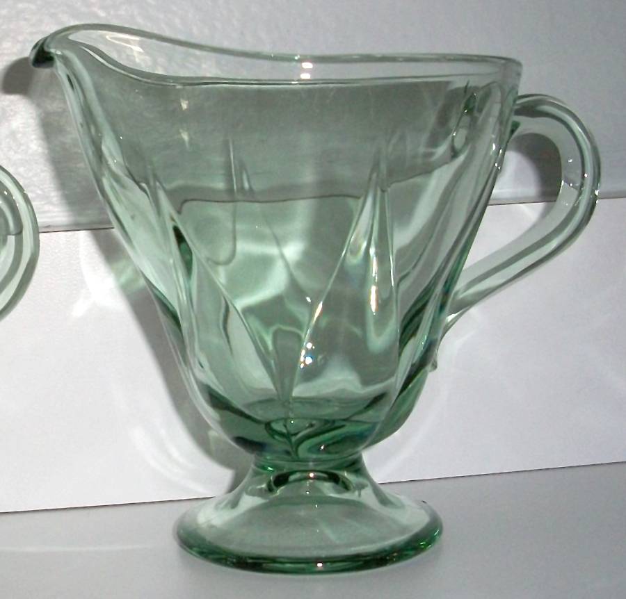 Fairmont Green Creamer by Fostoria-1
