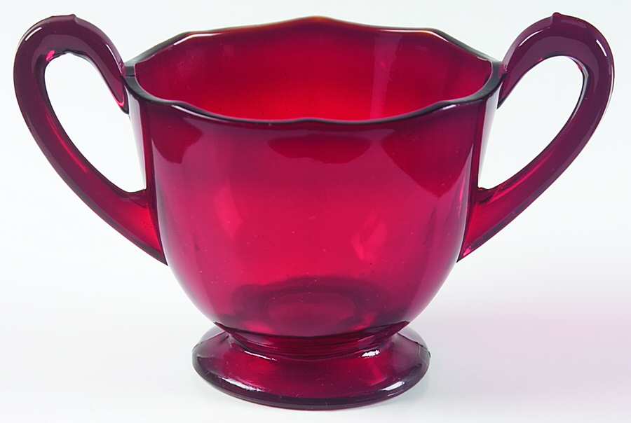 Fairfax Ruby (Red, Line 2375) Open Sugar by Fostoria-1