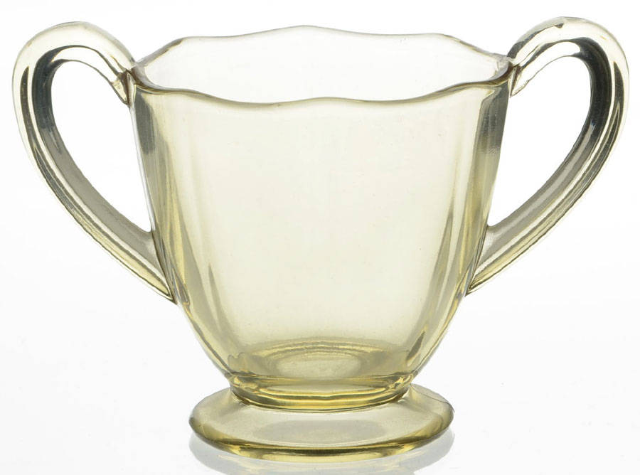 Fairfax Topaz (Yellow, Line 2375) Mini Open Sugar by Fostoria-1