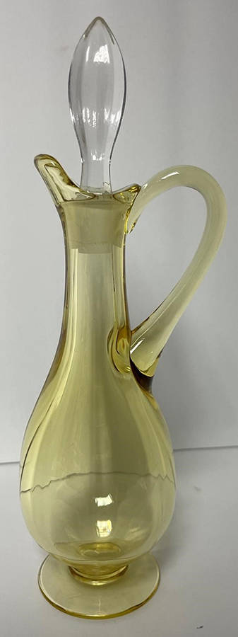 Fairfax Topaz (Yellow, Line 2375) Oil Cruet & Stopper by Fostoria-1