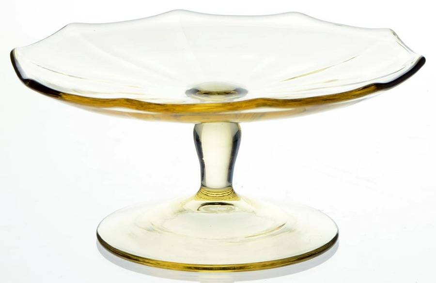 Fairfax Topaz (Yellow, Line 2375) Cheese Stand by Fostoria-1