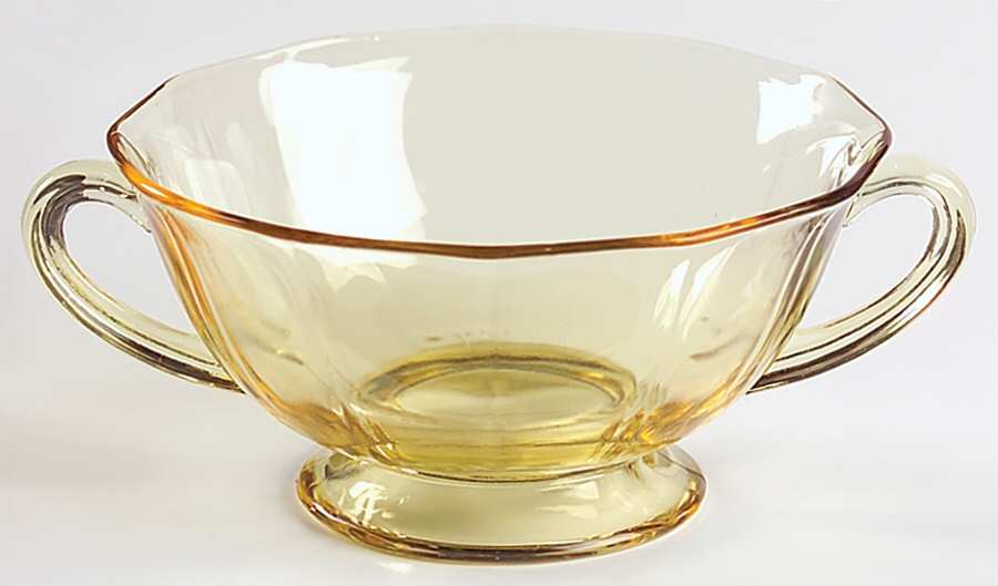 Fairfax Topaz (Yellow, Line 2375) Cream Soup Bowl Only by Fostoria-1