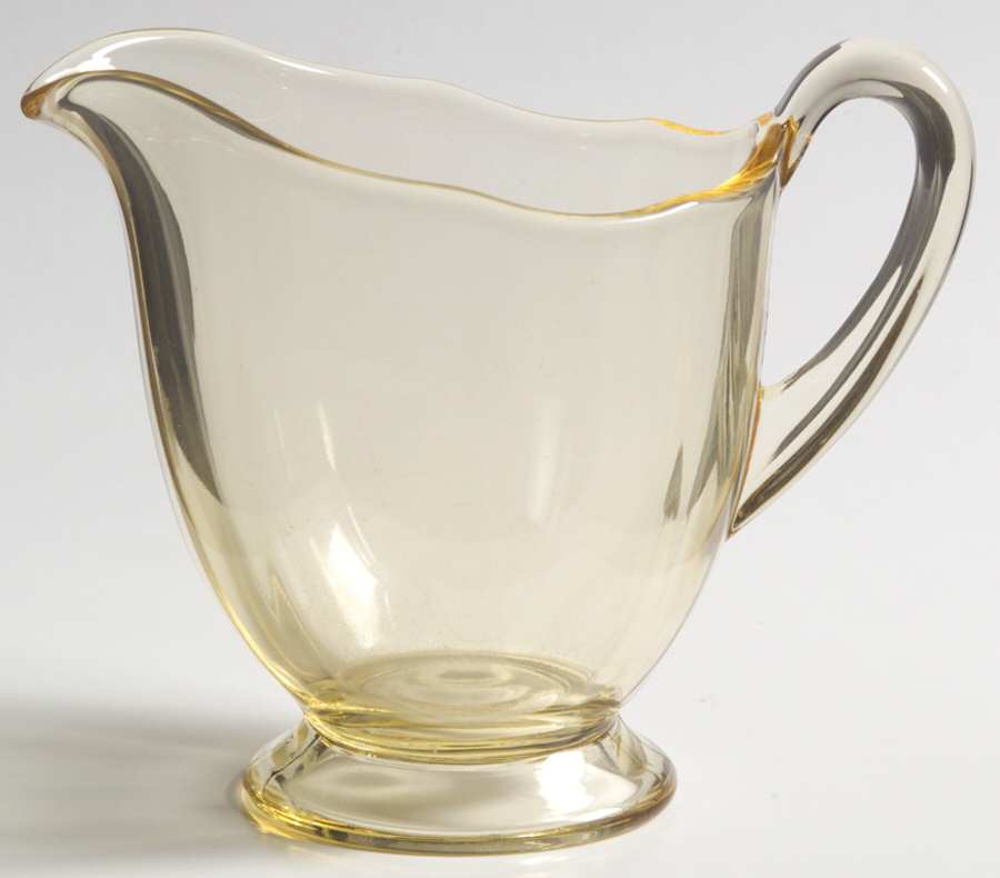 Fairfax Topaz (Yellow, Line 2375) Footed Creamer by Fostoria-1