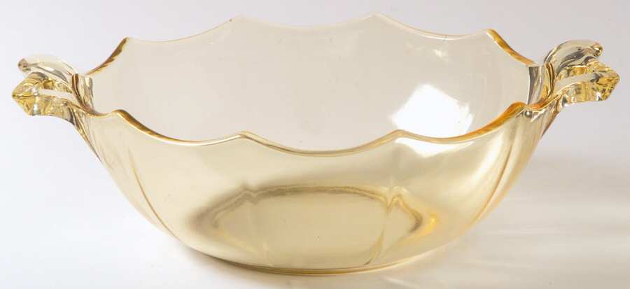 Fairfax Topaz (Yellow, Line 2375) Whipped Cream with Bow Handles by Fostoria-1