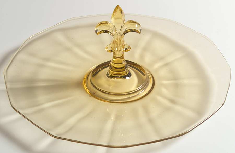 Fairfax Topaz (Yellow, Line 2375) Center Handle Tray by Fostoria-1