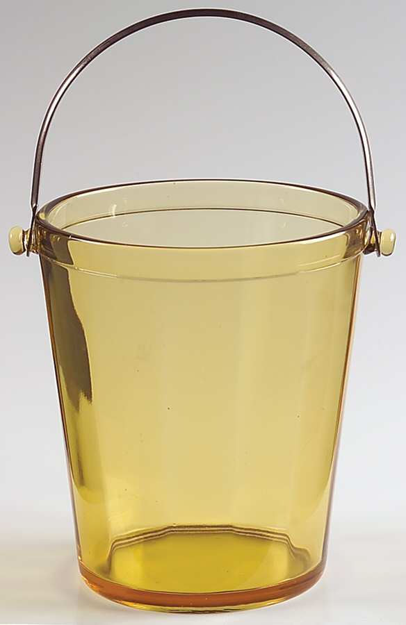 Fairfax Topaz (Yellow, Line 2375) Ice Bucket with Detachable Handle by Fostoria-1