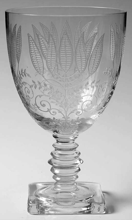 Fern (Clear Base) Stem #4020 Water Goblet by Fostoria-1