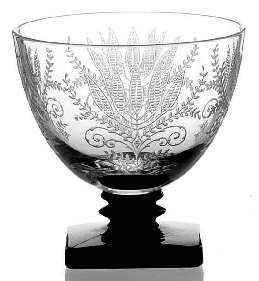 Fern (Black Base) Stem #4020 Whiskey Glass by Fostoria-1