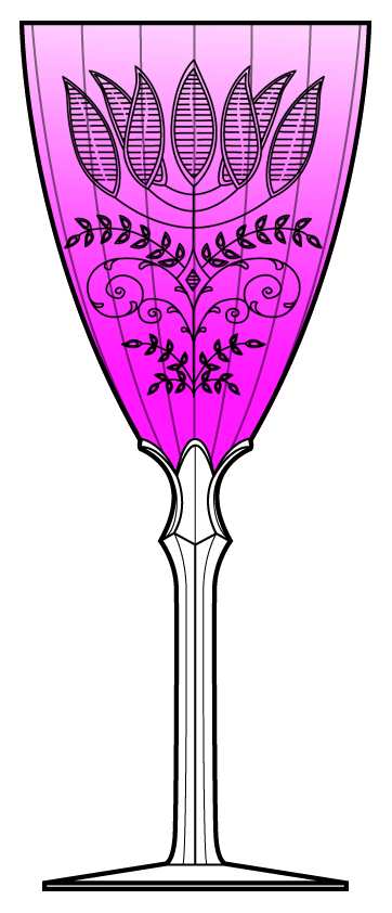 Fern Rose Bowl Water Goblet by Fostoria-1