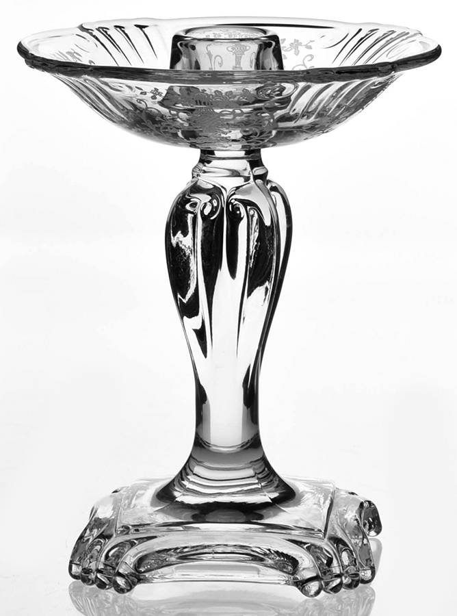 Florentine Clear (Stem 6005, Etch 311) 5" Single Light Candlestick by Fostoria-1