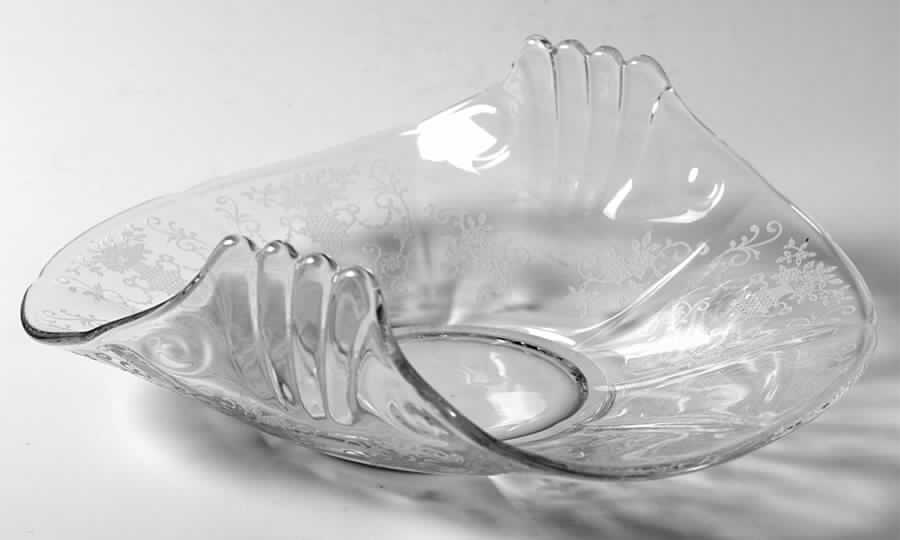 Florentine Clear (Stem 6005, Etch 311) 2 Handled Bon Bon by Fostoria-1