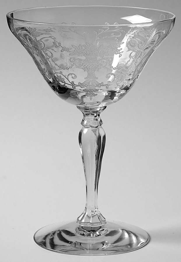 Florentine Clear (Stem 6005, Etch 311) Champagne/Tall Sherbet by Fostoria-1