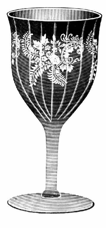 Florid Water Goblet by Fostoria-1