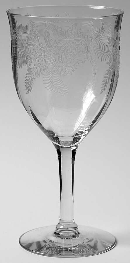 Florid Water Goblet by Fostoria-1