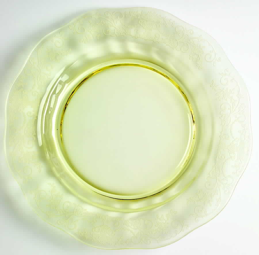 Florentine Topaz (Stem 6005, Etch 311) 7" Salad Plate by Fostoria-1