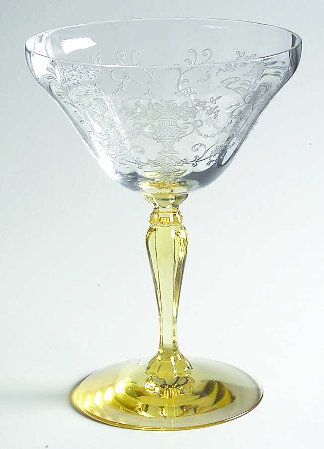Florentine Topaz (Stem 6005, Etch 311) Champagne/Tall Sherbet by Fostoria-1