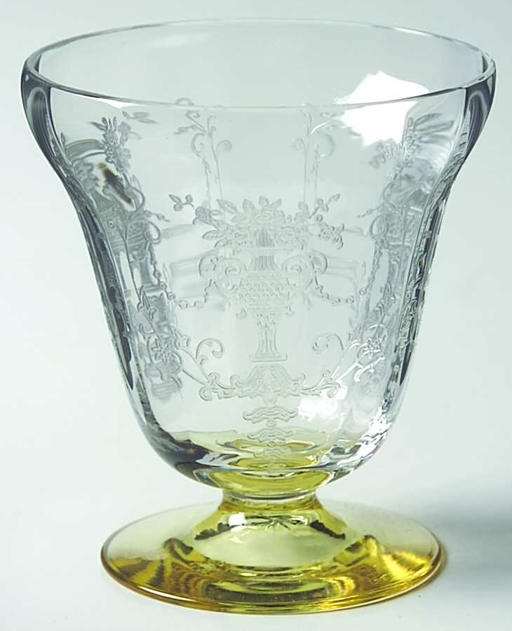 Florentine Topaz (Stem 6005, Etch 311) Oyster or Fruit Cocktail by Fostoria-1