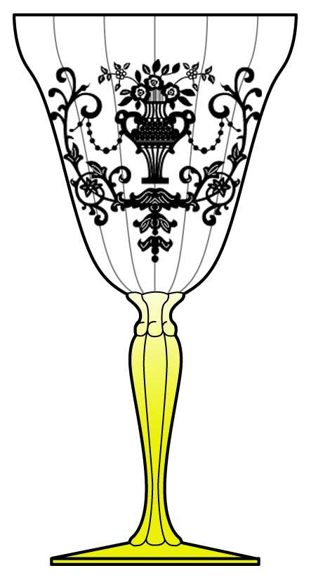 Florentine Topaz (Stem 6005, Etch 311) Water Goblet by Fostoria-1