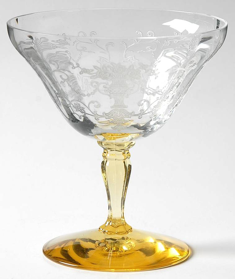 Florentine Topaz (Stem 6005, Etch 311) Low Sherbet by Fostoria-1