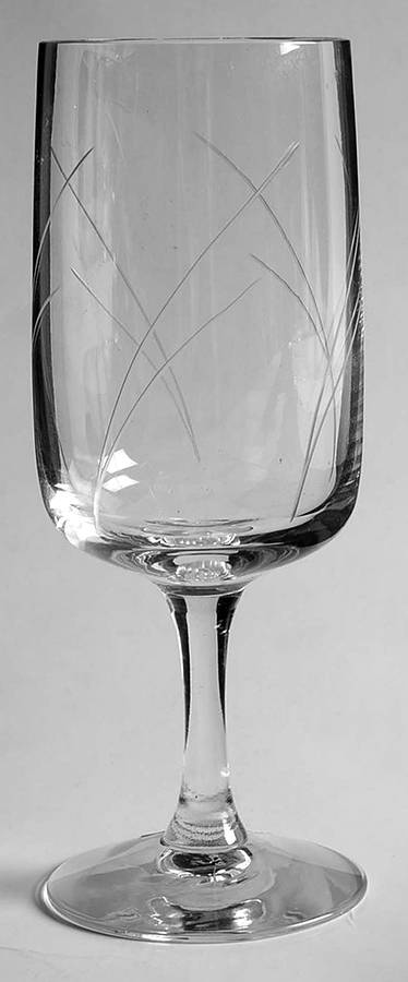 Fountain Clear Tulip Wine by Fostoria-1
