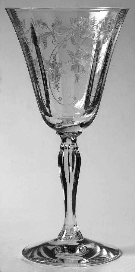 Fuchsia Clear Water Goblet by Fostoria-1