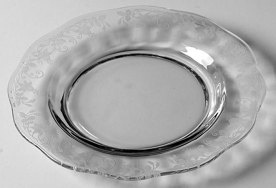 Fuchsia Clear 7" Salad Plate by Fostoria-1