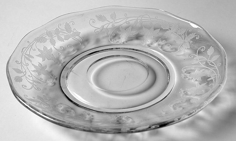 Fuchsia Clear Saucer Only by Fostoria-1