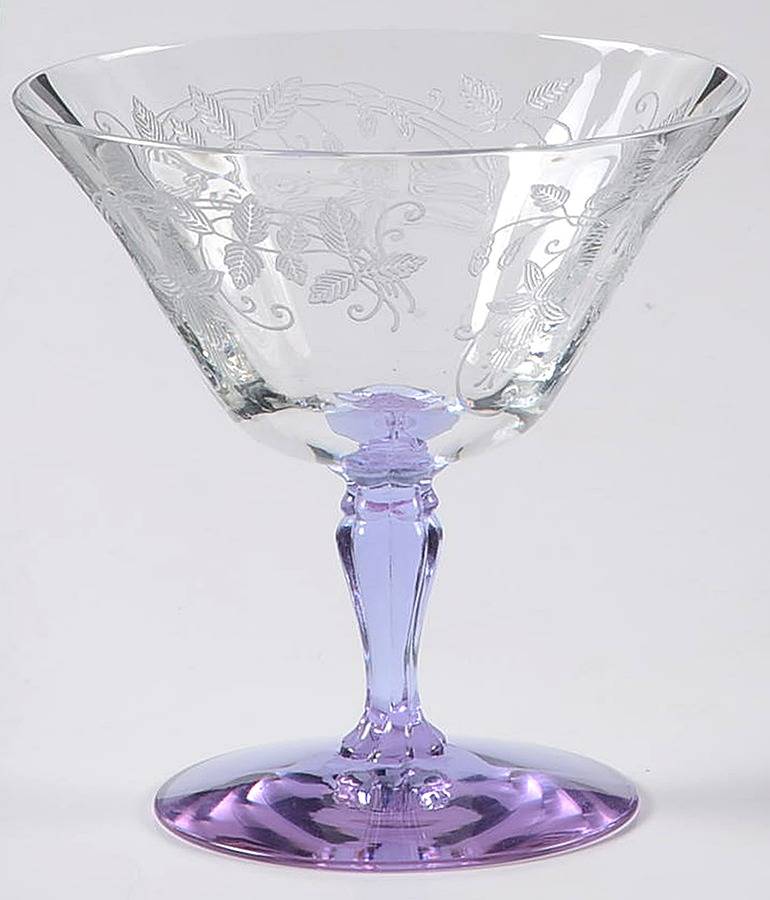 Fuchsia Wisteria Low Sherbet by Fostoria-1