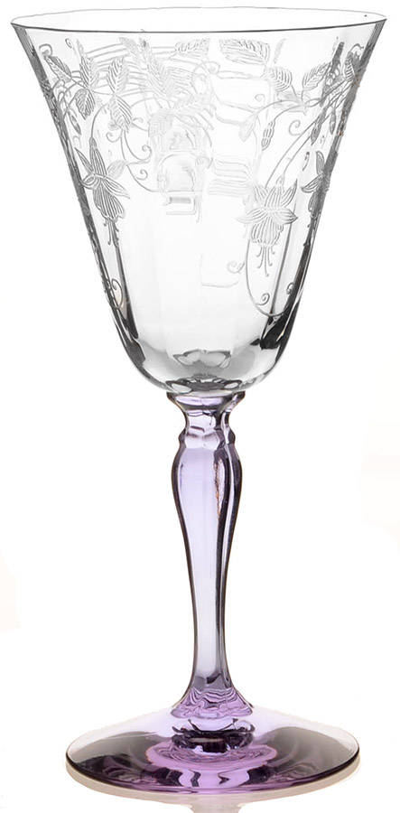 Fuchsia Wisteria Water Goblet by Fostoria-1