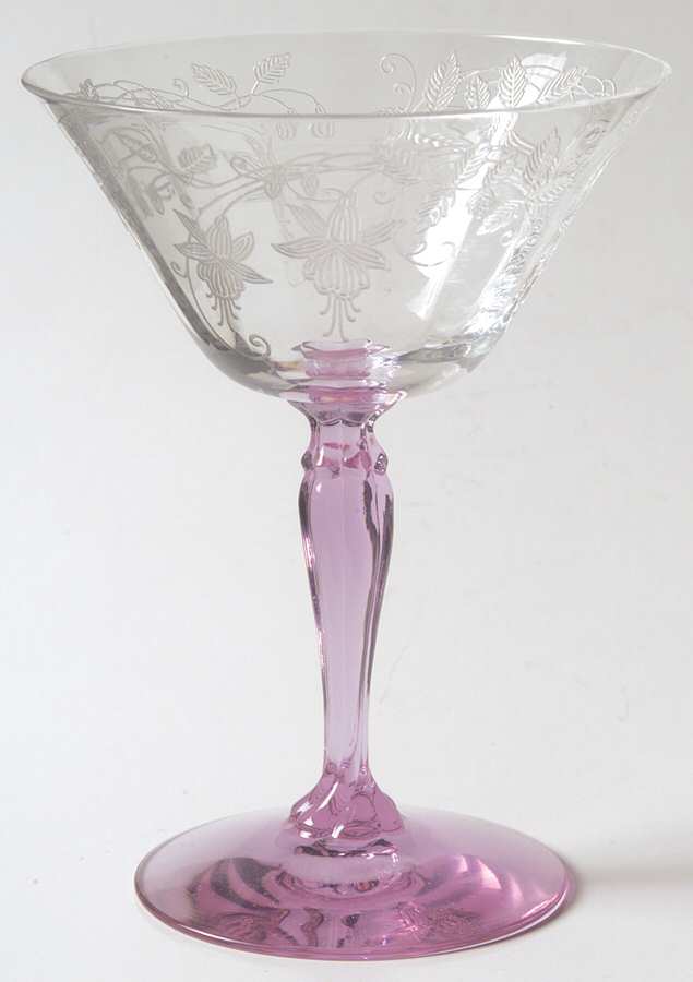Fuchsia Wisteria Champagne/Tall Sherbet by Fostoria-1