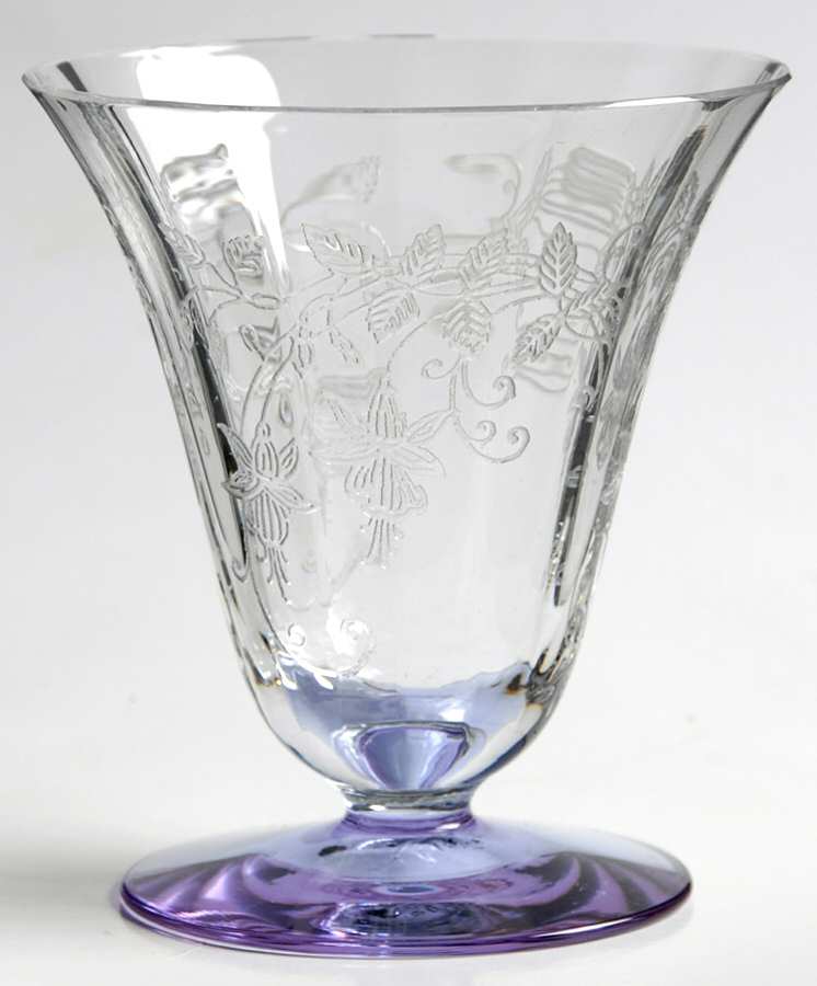 Fuchsia Wisteria Oyster or Fruit Cocktail by Fostoria-1