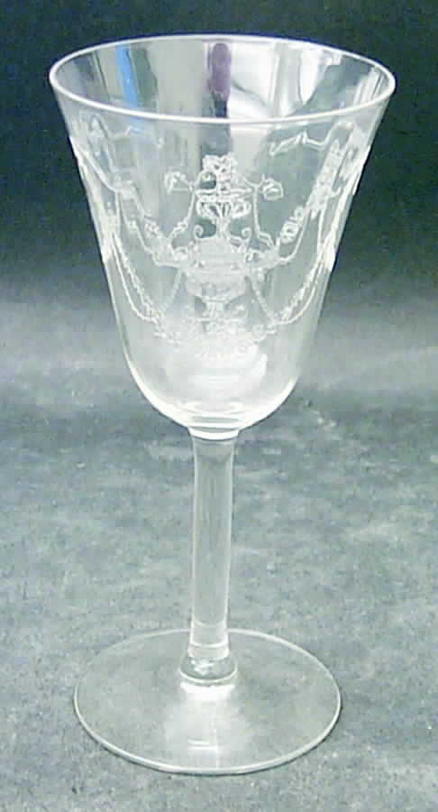 Garland (Etch 237, Optic, Stem 766) Claret Wine by Fostoria-1