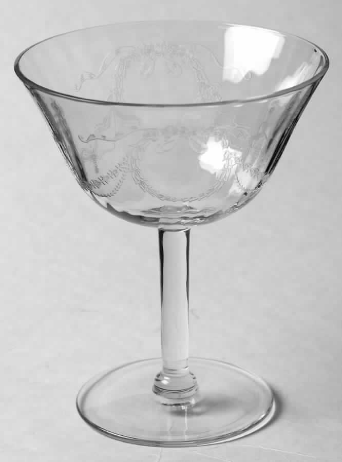 Garland (Etch 237, Optic, Stem 766) Champagne/Tall Sherbet by Fostoria-1