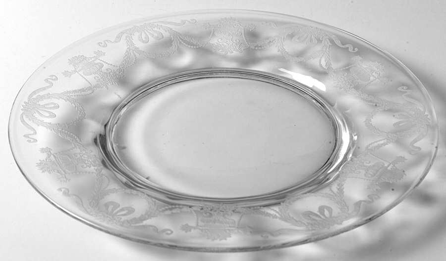 Garland (Etch 237, Optic, Stem 766) Luncheon Plate by Fostoria-1