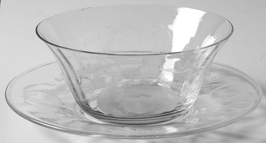 Garland (Etch 237, Optic, Stem 766) Finger Bowl & Underplate by Fostoria-1
