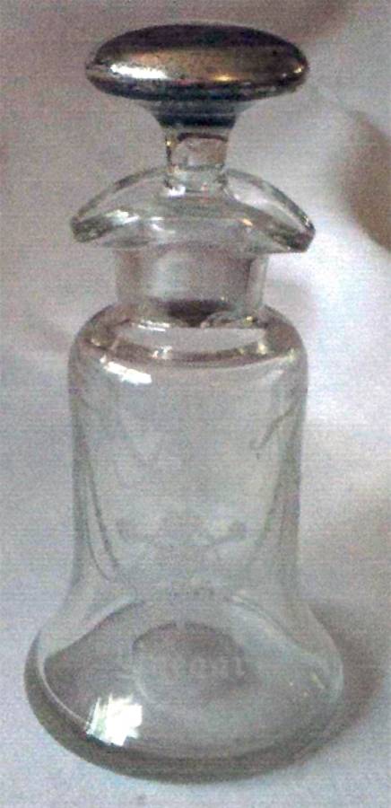 Garland (Etch 237, Optic, Stem 766) Salad Dressing Bottle with Sterling Stopper by Fostoria-1