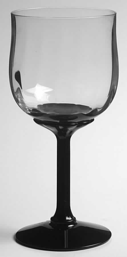 Gazebo Black Water Goblet by Fostoria-1